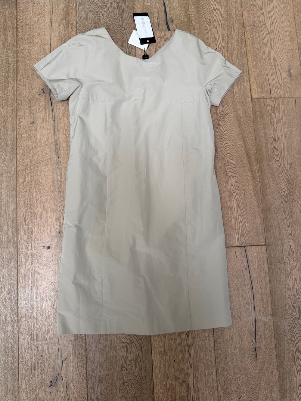 Weekend Max Mara Short-Sleeve Shift Dress in Light Beige